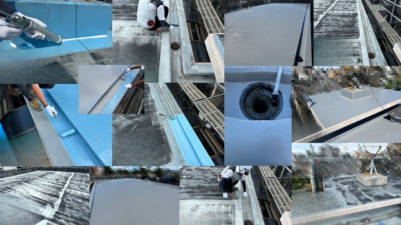 【施工実績/リフォーム】マンション大規模改修工事中👷『防水工事』